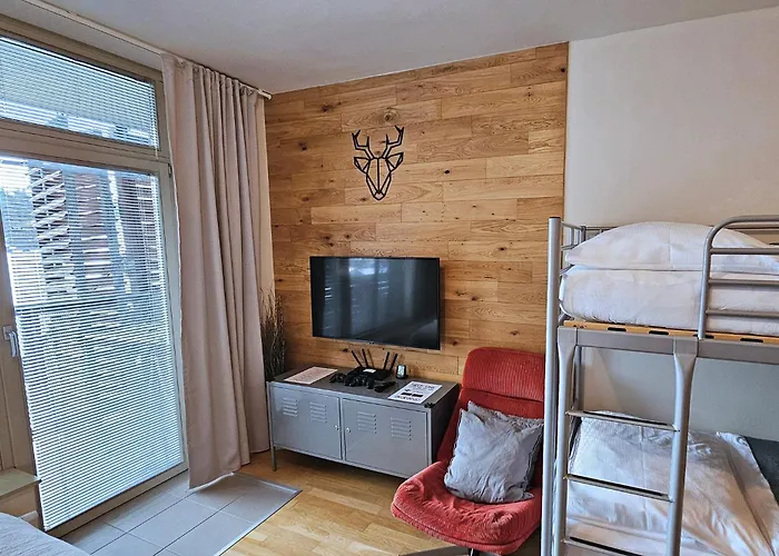Enjoyharrachov - Atraktivni Slunne Studio Certovka V Centru Harrachova S Garazovym Parkovanim, Wifi-Wlan, Sat, Herni Konzoli, Netflix Zdarma A Nejkrasnejsim Vyhledem Na Certovu Horu S Arealem Skokanskych Mustku A Sjezdovku